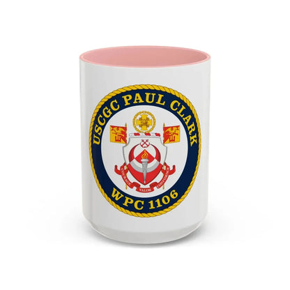 USCGC Paul Clark WPC 1106 (U.S. Coast Guard) Accent Coffee Mug 15oz Pink - Go Mug Yourself