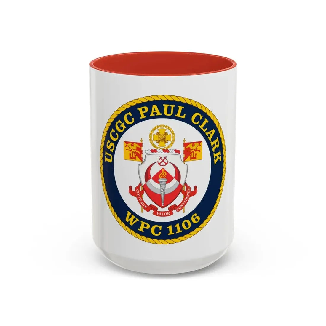 USCGC Paul Clark WPC 1106 (U.S. Coast Guard) Accent Coffee Mug 15oz Red - Go Mug Yourself