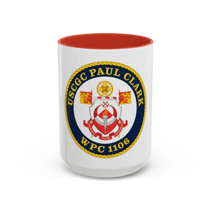 USCGC Paul Clark WPC 1106 (U.S. Coast Guard) Accent Coffee Mug 15oz Red - Go Mug Yourself