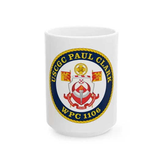 USCGC Paul Clark WPC 1106 (U.S. Coast Guard) White Coffee Mug 15oz - Go Mug Yourself