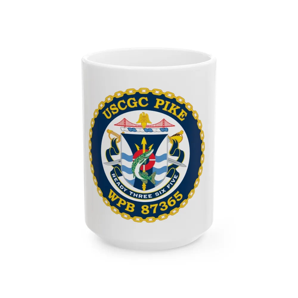 USCGC Pike WPB 87365 (U.S. Coast Guard) White Coffee Mug-15oz-Go Mug Yourself