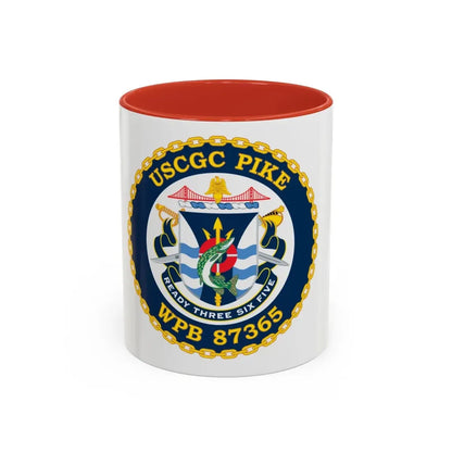 USCGC Pike WPB   87365 (U.S. Coast Guard) Accent Coffee Mug 11oz Red - Go Mug Yourself