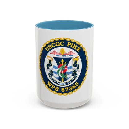 USCGC Pike WPB   87365 (U.S. Coast Guard) Accent Coffee Mug 15oz Light Blue - Go Mug Yourself