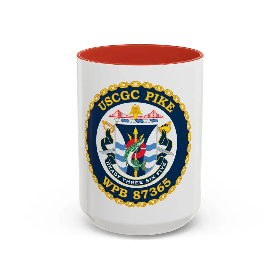 USCGC Pike WPB   87365 (U.S. Coast Guard) Accent Coffee Mug 15oz Red - Go Mug Yourself