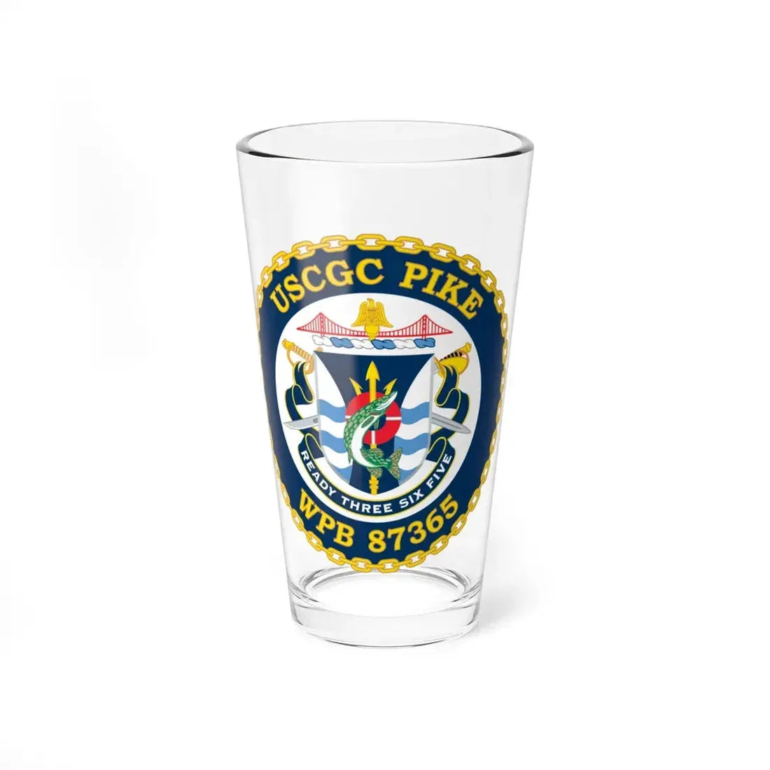 USCGC Pike WPB   87365 (U.S. Coast Guard) Pint Glass 16oz 16oz - Go Mug Yourself