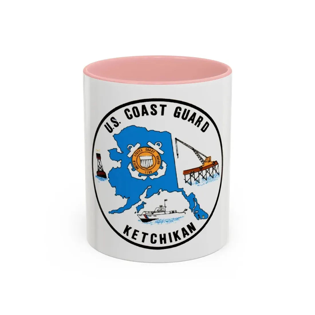 USCGC Planetree WLB 307 (U.S. Coast Guard) Accent Coffee Mug 11oz Pink - Go Mug Yourself
