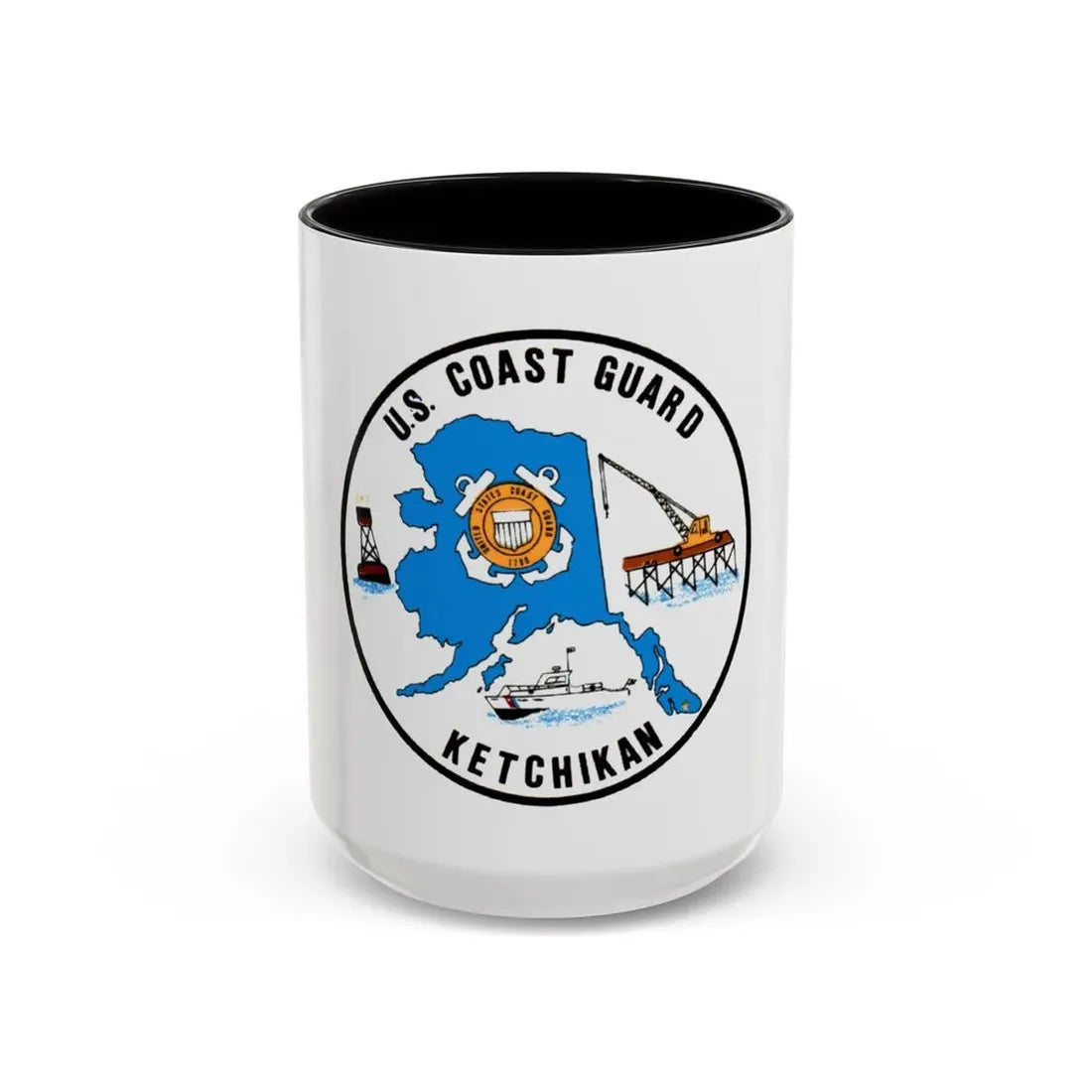 USCGC Planetree WLB 307 (U.S. Coast Guard) Accent Coffee Mug 15oz Black - Go Mug Yourself