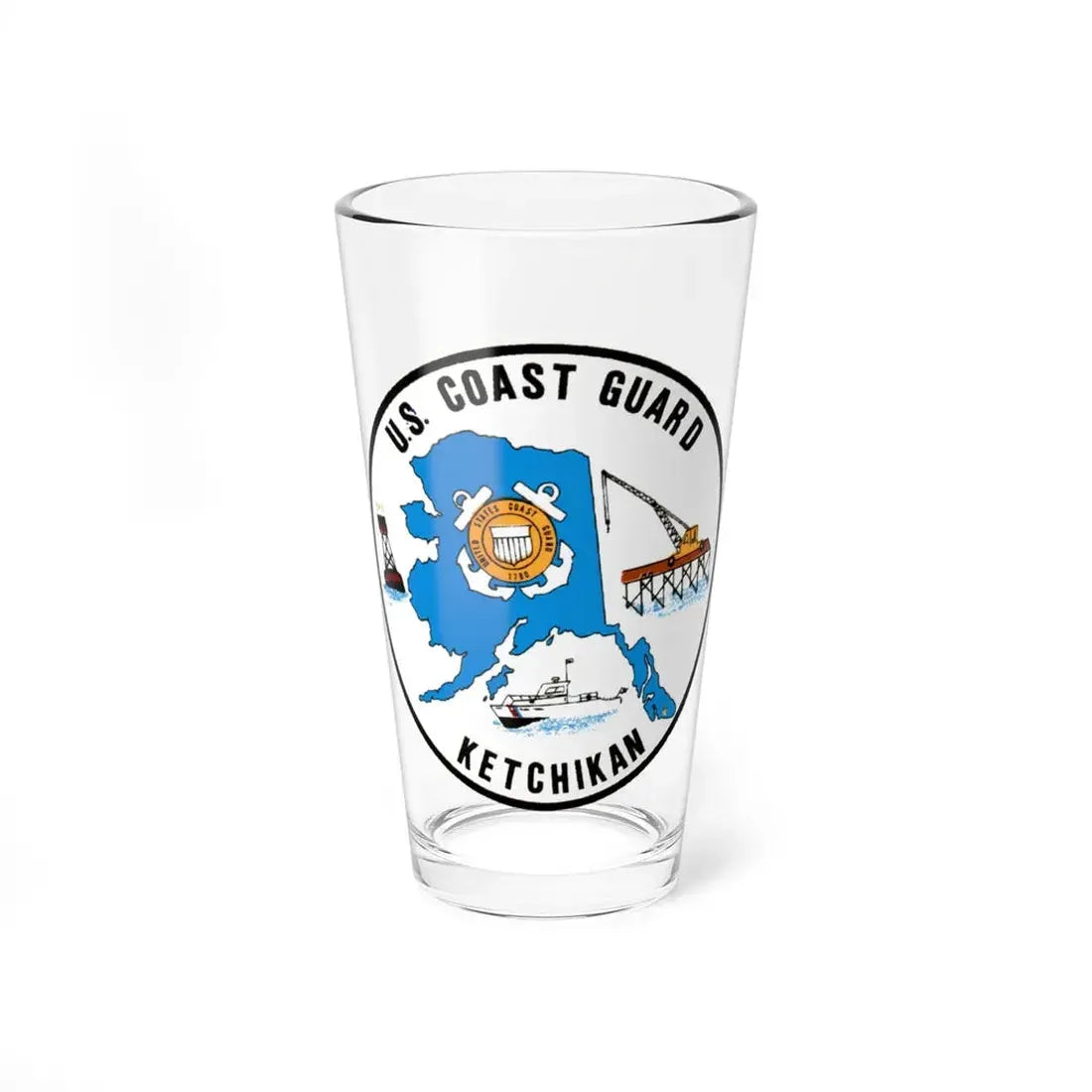 USCGC Planetree WLB 307 (U.S. Coast Guard) Pint Glass 16oz 16oz - Go Mug Yourself