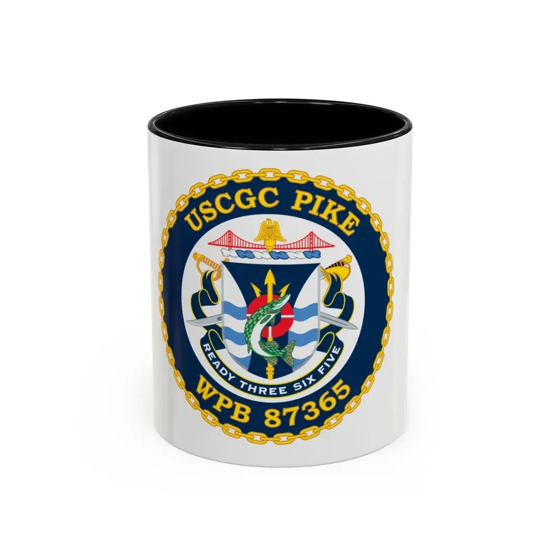USCGC Plke WPB 87365 NEW 2010 (U.S. Coast Guard) Accent Coffee Mug 11oz Black - Go Mug Yourself