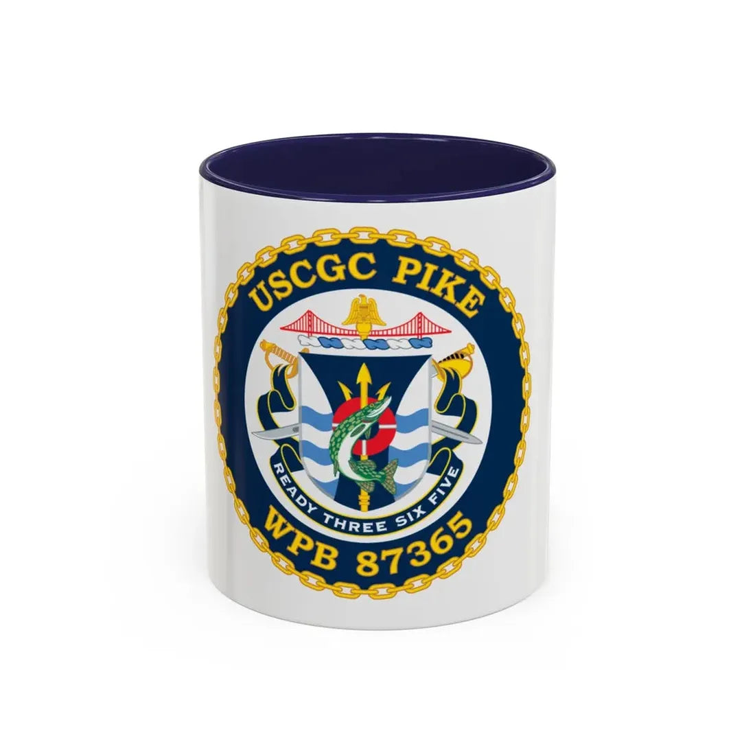 USCGC Plke WPB 87365 NEW 2010 (U.S. Coast Guard) Accent Coffee Mug 11oz Navy - Go Mug Yourself