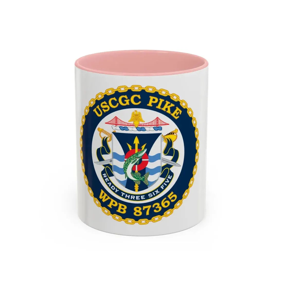 USCGC Plke WPB 87365 NEW 2010 (U.S. Coast Guard) Accent Coffee Mug 11oz Pink - Go Mug Yourself