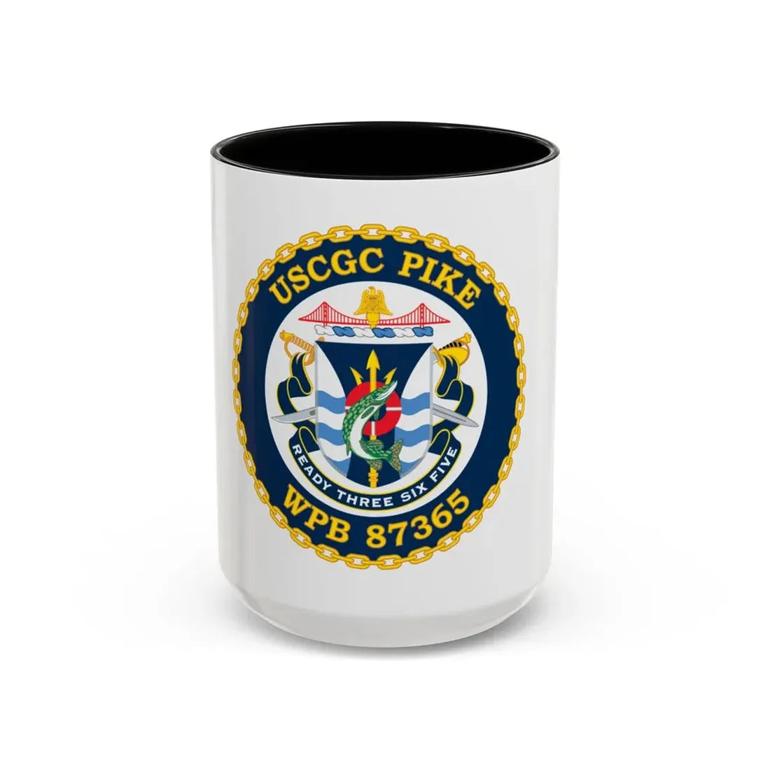 USCGC Plke WPB 87365 NEW 2010 (U.S. Coast Guard) Accent Coffee Mug 15oz Black - Go Mug Yourself