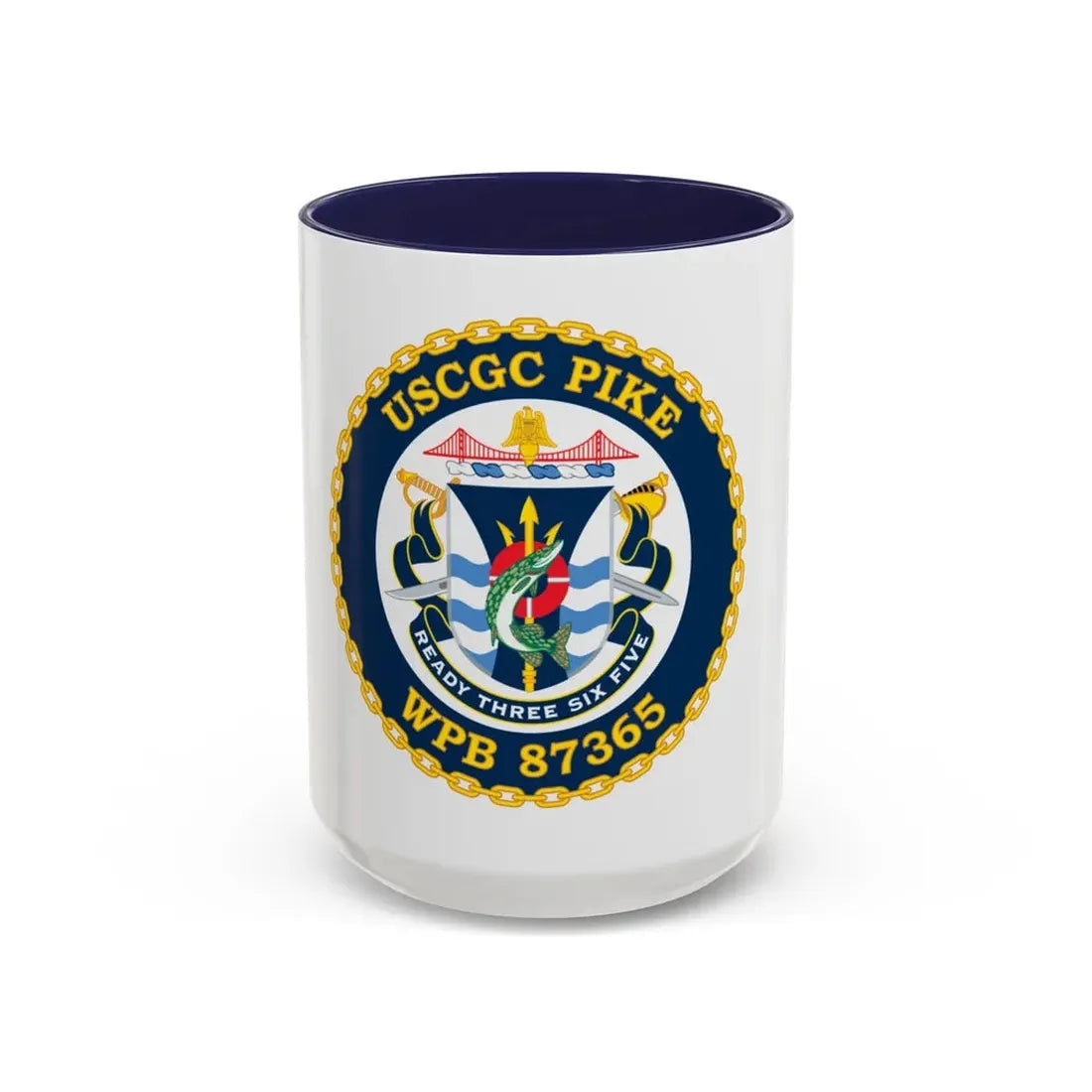 USCGC Plke WPB 87365 NEW 2010 (U.S. Coast Guard) Accent Coffee Mug 15oz Navy - Go Mug Yourself