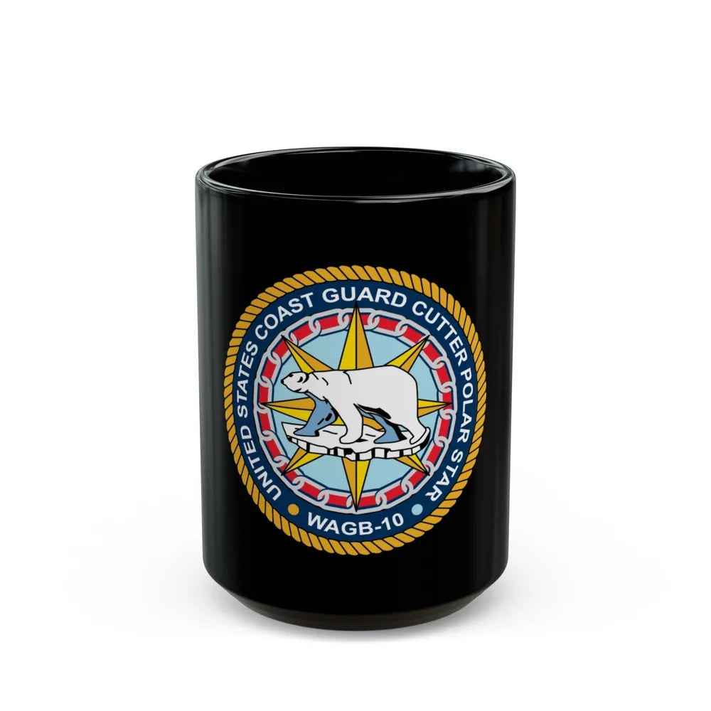 USCGC Polar Star WAGB 10 (U.S. Coast Guard) Black Coffee Mug-15oz-Go Mug Yourself