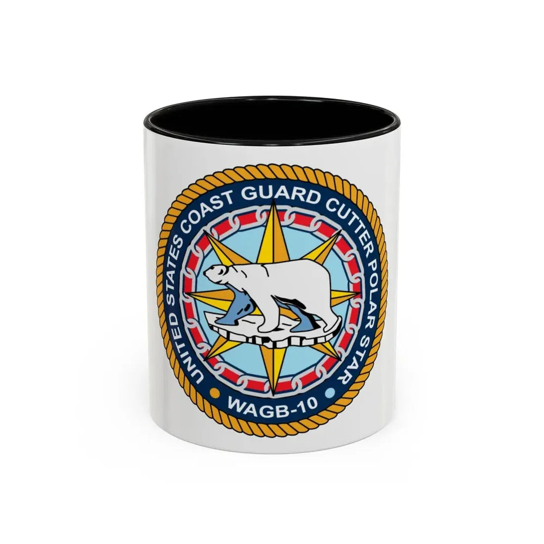 USCGC Polar Star WAGB 10 (U.S. Coast Guard) Accent Coffee Mug 11oz Black - Go Mug Yourself