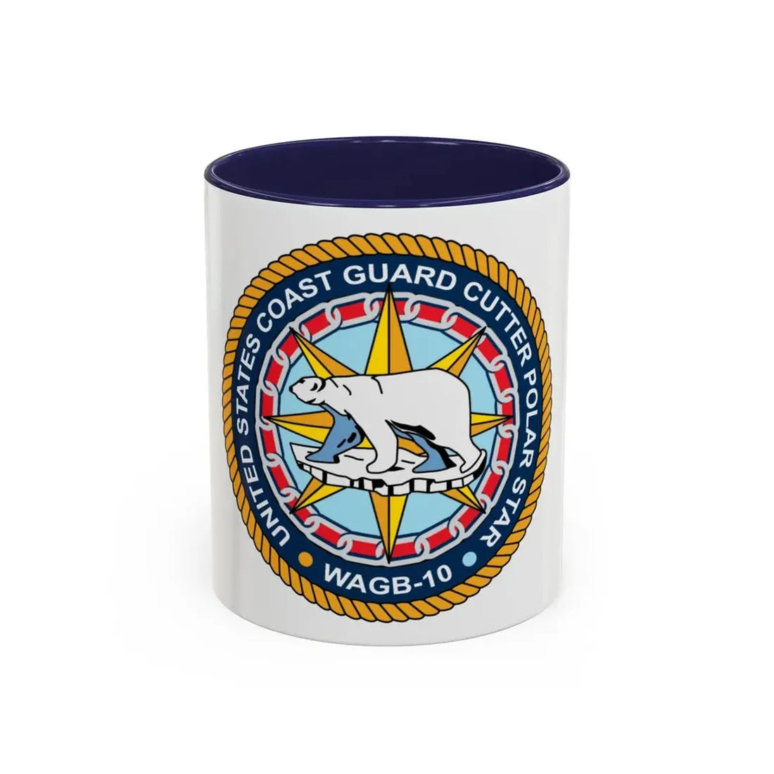 USCGC Polar Star WAGB 10 (U.S. Coast Guard) Accent Coffee Mug 11oz Navy - Go Mug Yourself