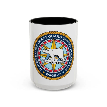 USCGC Polar Star WAGB 10 (U.S. Coast Guard) Accent Coffee Mug 15oz Black - Go Mug Yourself
