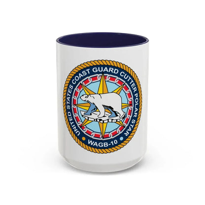 USCGC Polar Star WAGB 10 (U.S. Coast Guard) Accent Coffee Mug 15oz Navy - Go Mug Yourself