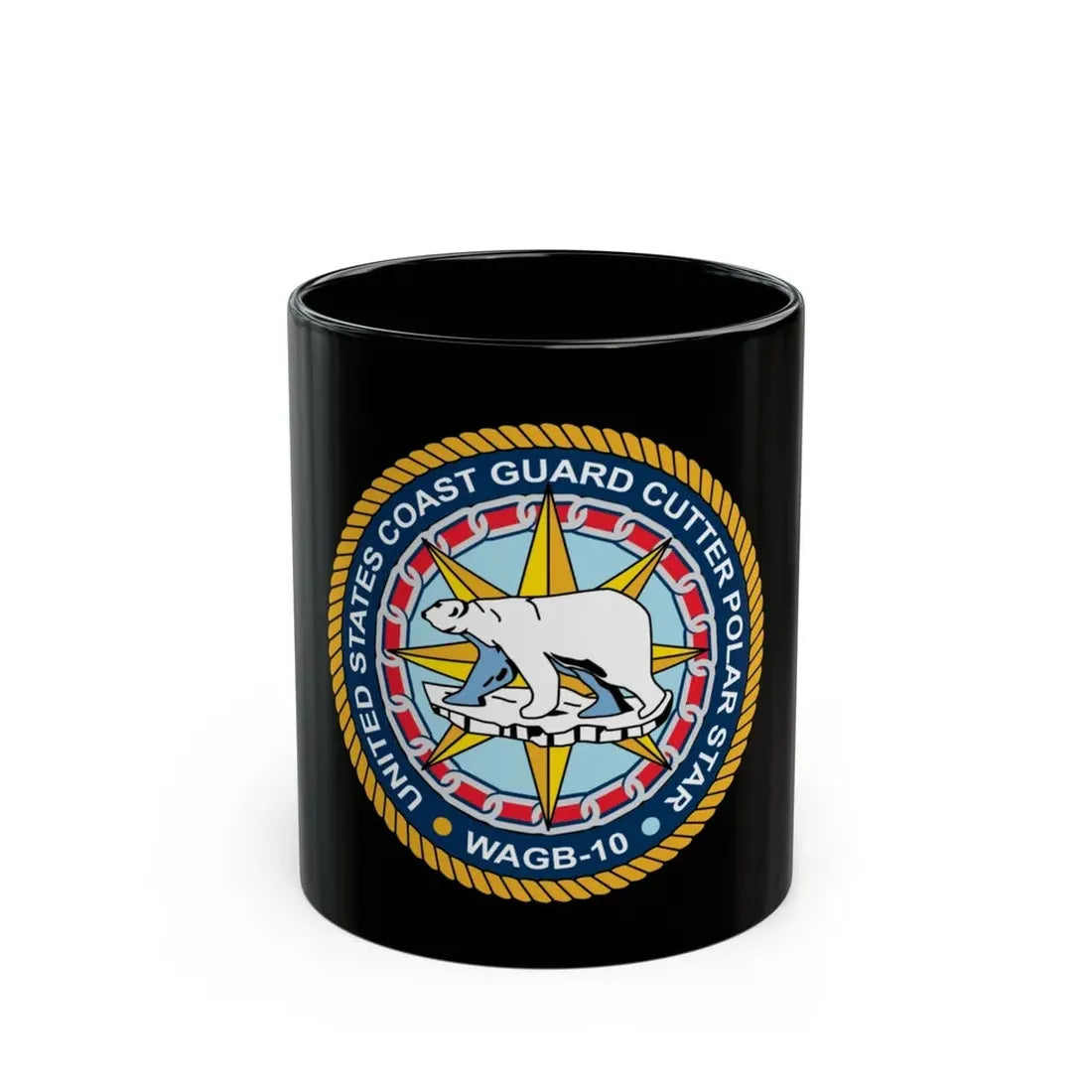 USCGC Polar Star WAGB 10 (U.S. Coast Guard) Black Coffee Mug 11oz - Go Mug Yourself