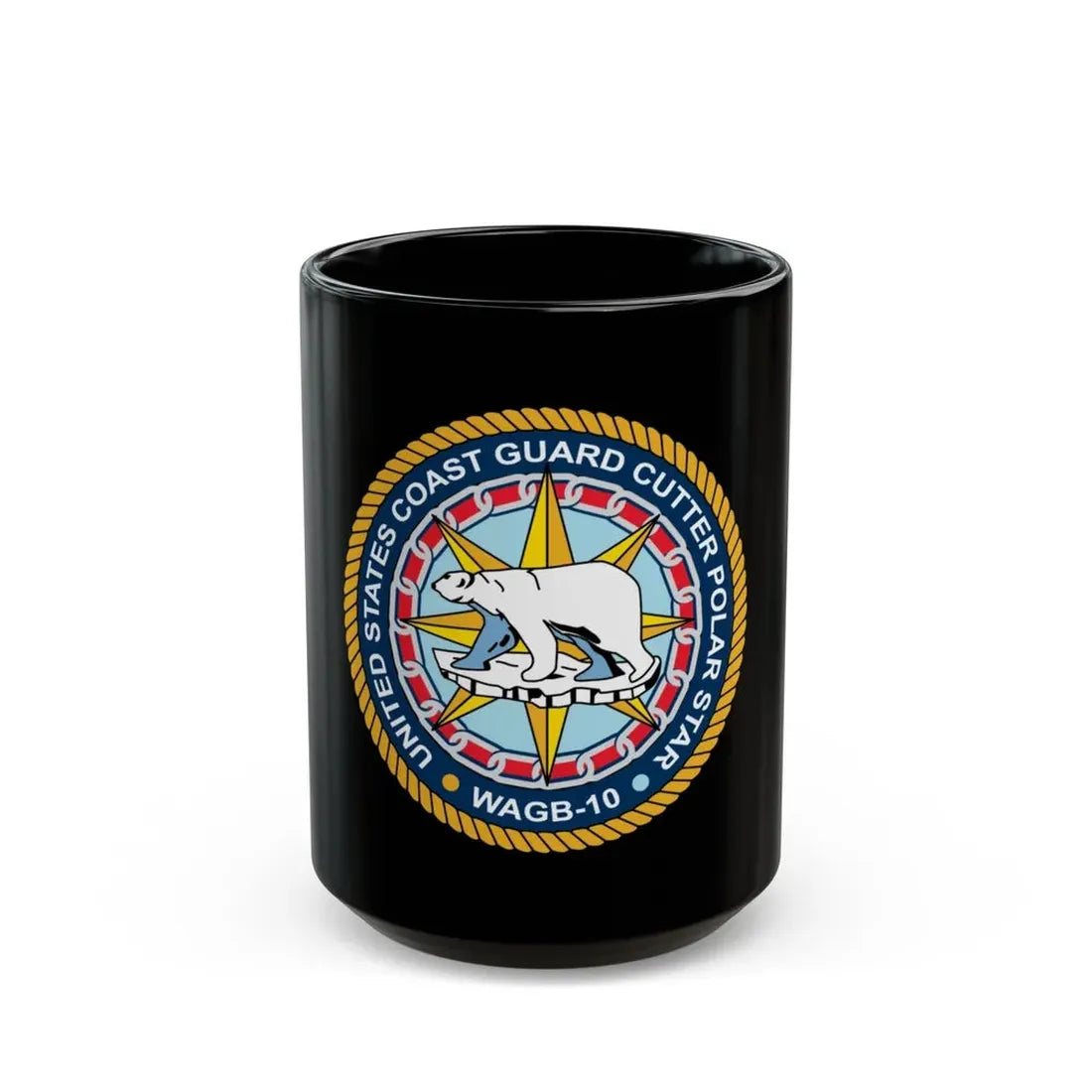USCGC Polar Star WAGB 10 (U.S. Coast Guard) Black Coffee Mug 15oz - Go Mug Yourself