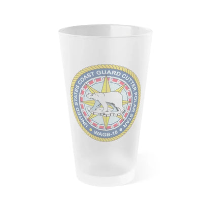 USCGC Polar Star WAGB 10 (U.S. Coast Guard) Frosted Pint Glass 16oz Default Title - Go Mug Yourself