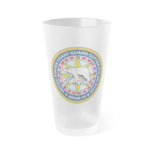 USCGC Polar Star WAGB 10 (U.S. Coast Guard) Frosted Pint Glass 16oz Default Title - Go Mug Yourself