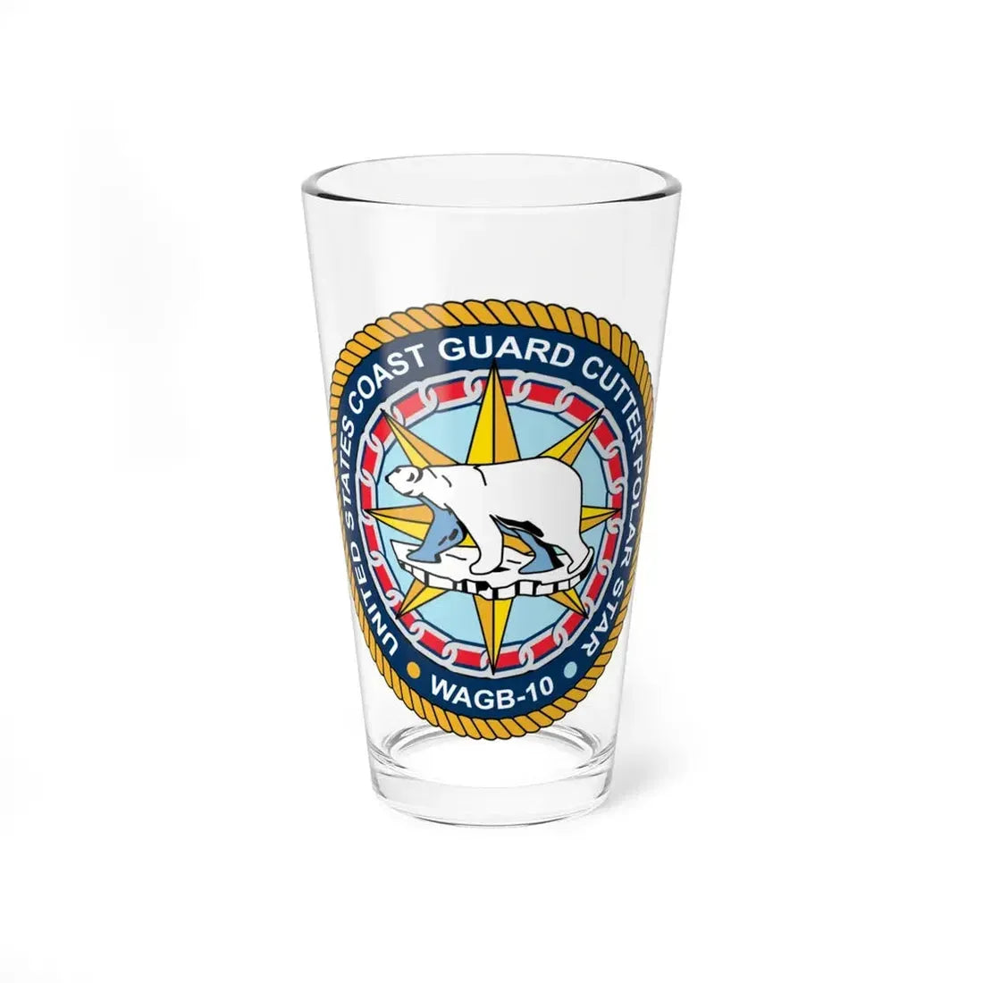 USCGC Polar Star WAGB 10 (U.S. Coast Guard) Pint Glass 16oz 16oz - Go Mug Yourself