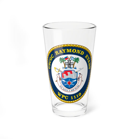 USCGC Raymond Evans WPC 1110 (U.S. Coast Guard) Pint Glass 16oz-16oz-Go Mug Yourself