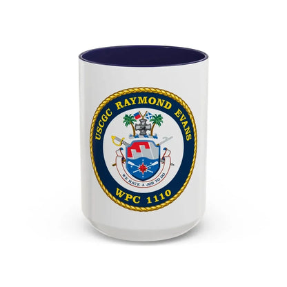 USCGC Raymond Evans WPC 1110 (U.S. Coast Guard) Accent Coffee Mug 15oz Navy - Go Mug Yourself