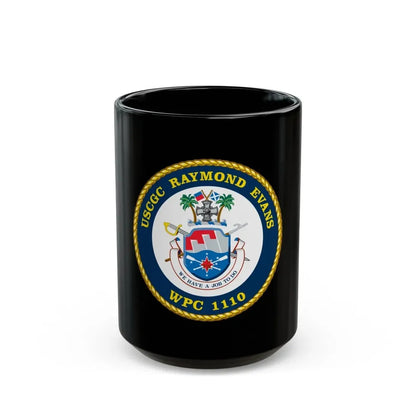 USCGC Raymond Evans WPC 1110 (U.S. Coast Guard) Black Coffee Mug 15oz - Go Mug Yourself
