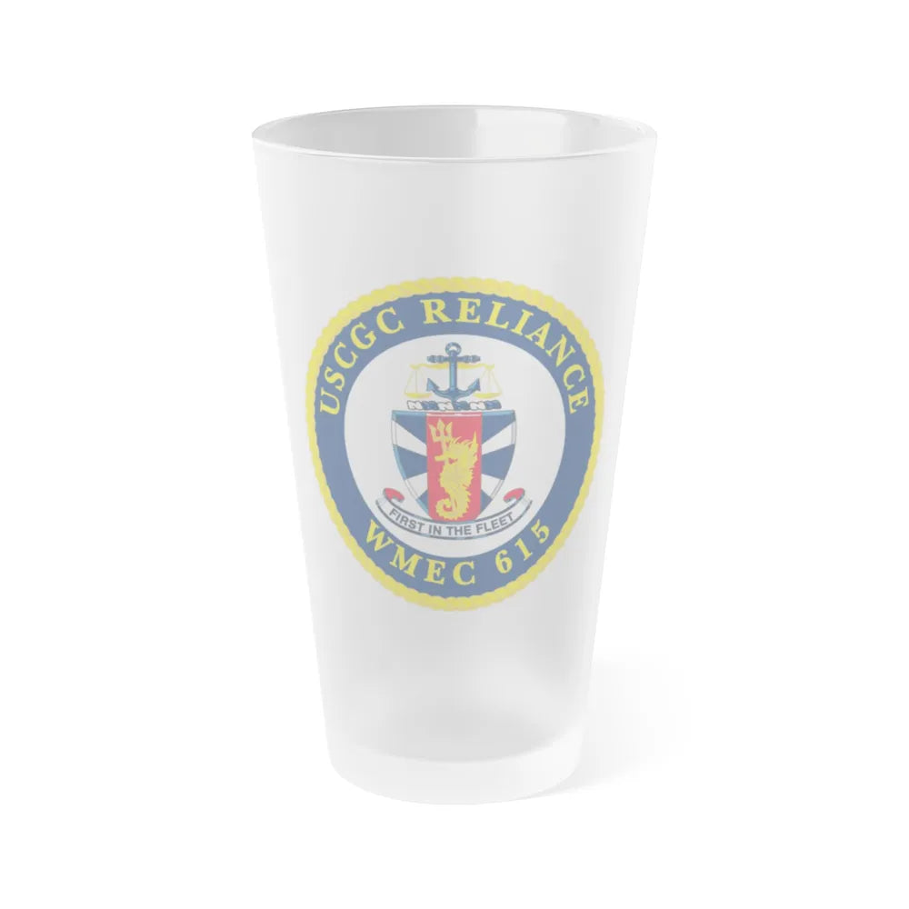 USCGC Reliance Glassware (U.S. Coast Guard) Frosted Pint Glass 16oz-Go Mug Yourself