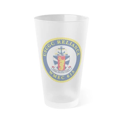 USCGC Reliance Glassware (U.S. Coast Guard) Frosted Pint Glass 16oz-Go Mug Yourself