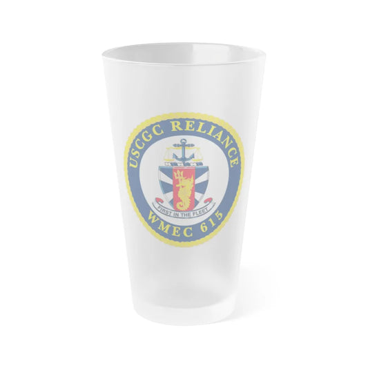 USCGC Reliance Glassware (U.S. Coast Guard) Frosted Pint Glass 16oz-Go Mug Yourself