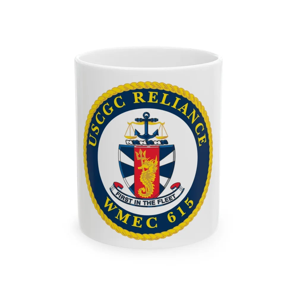 USCGC Reliance Glassware (U.S. Coast Guard) White Coffee Mug-11oz-Go Mug Yourself