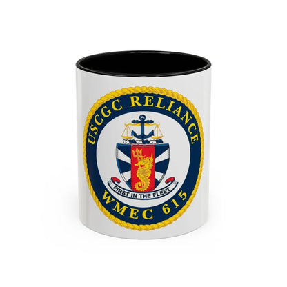 USCGC Reliance   Glassware (U.S. Coast Guard) Accent Coffee Mug 11oz Black - Go Mug Yourself