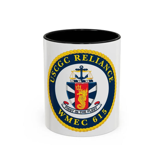 USCGC Reliance   Glassware (U.S. Coast Guard) Accent Coffee Mug 11oz Black - Go Mug Yourself