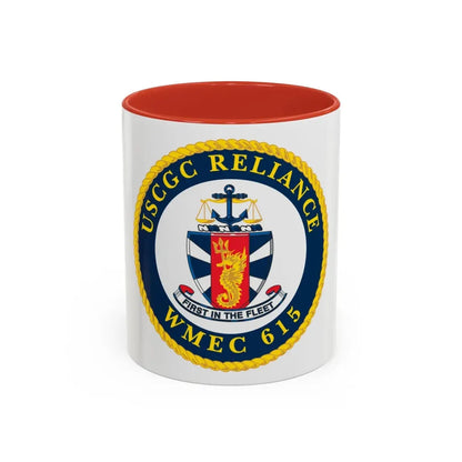 USCGC Reliance   Glassware (U.S. Coast Guard) Accent Coffee Mug 11oz Red - Go Mug Yourself