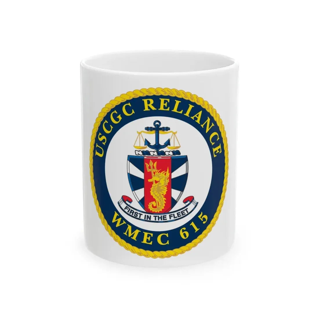 USCGC Reliance   Glassware (U.S. Coast Guard) White Coffee Mug 11oz - Go Mug Yourself