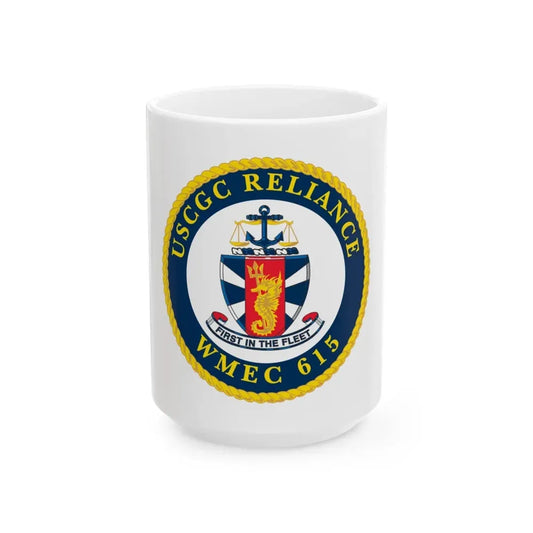 USCGC Reliance   Glassware (U.S. Coast Guard) White Coffee Mug 15oz - Go Mug Yourself