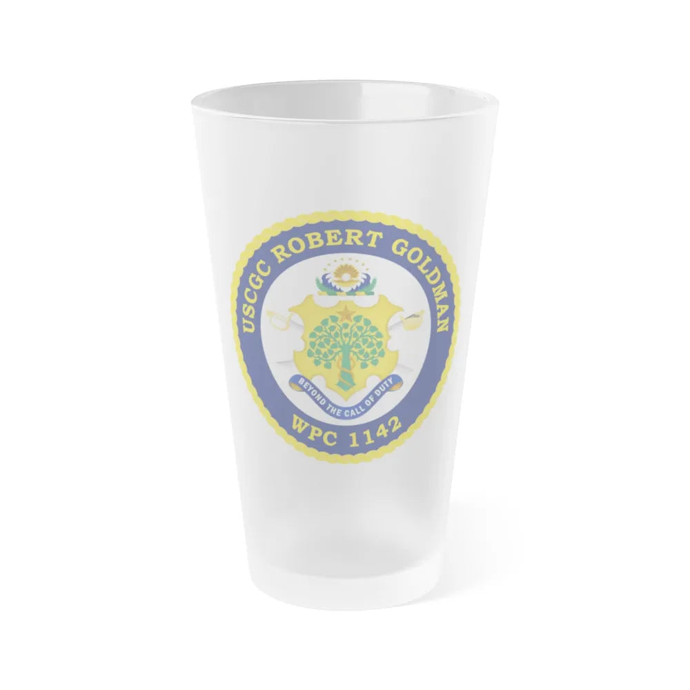 USCGC Robert Goldman WPC 1142 (U.S. Coast Guard) Frosted Pint Glass 16oz-Go Mug Yourself