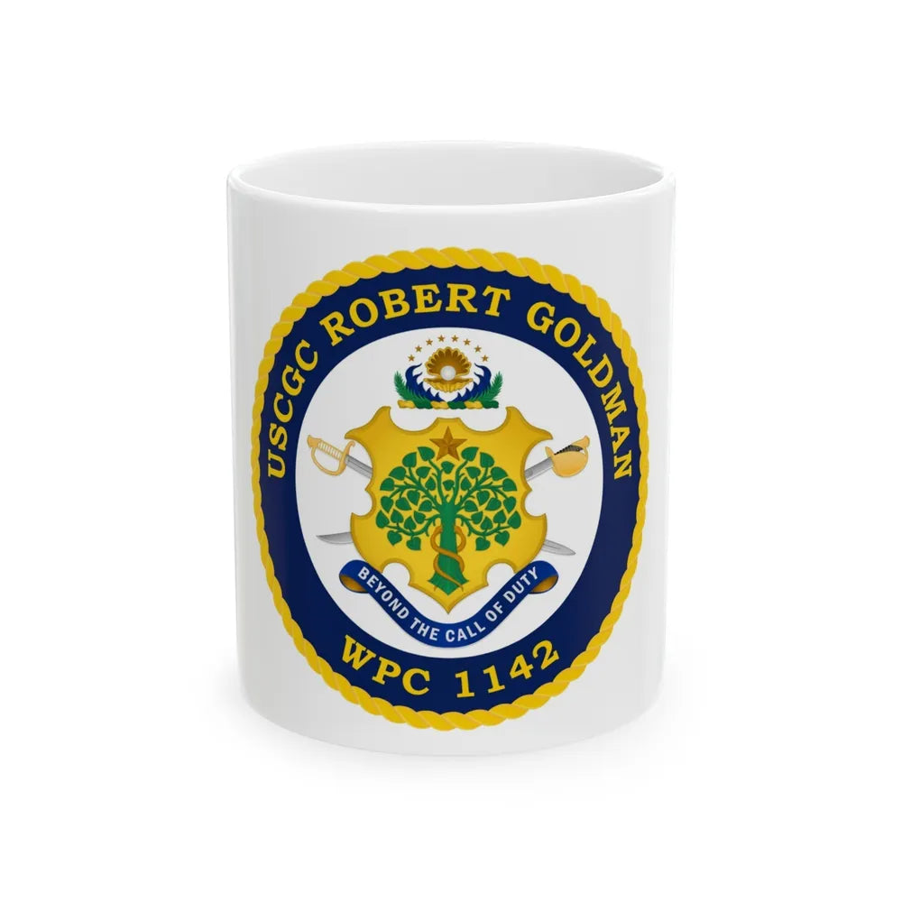 USCGC Robert Goldman WPC 1142 (U.S. Coast Guard) White Coffee Mug-11oz-Go Mug Yourself