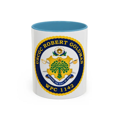 USCGC Robert Goldman WPC 1142 (U.S. Coast Guard) Accent Coffee Mug 11oz Light Blue - Go Mug Yourself