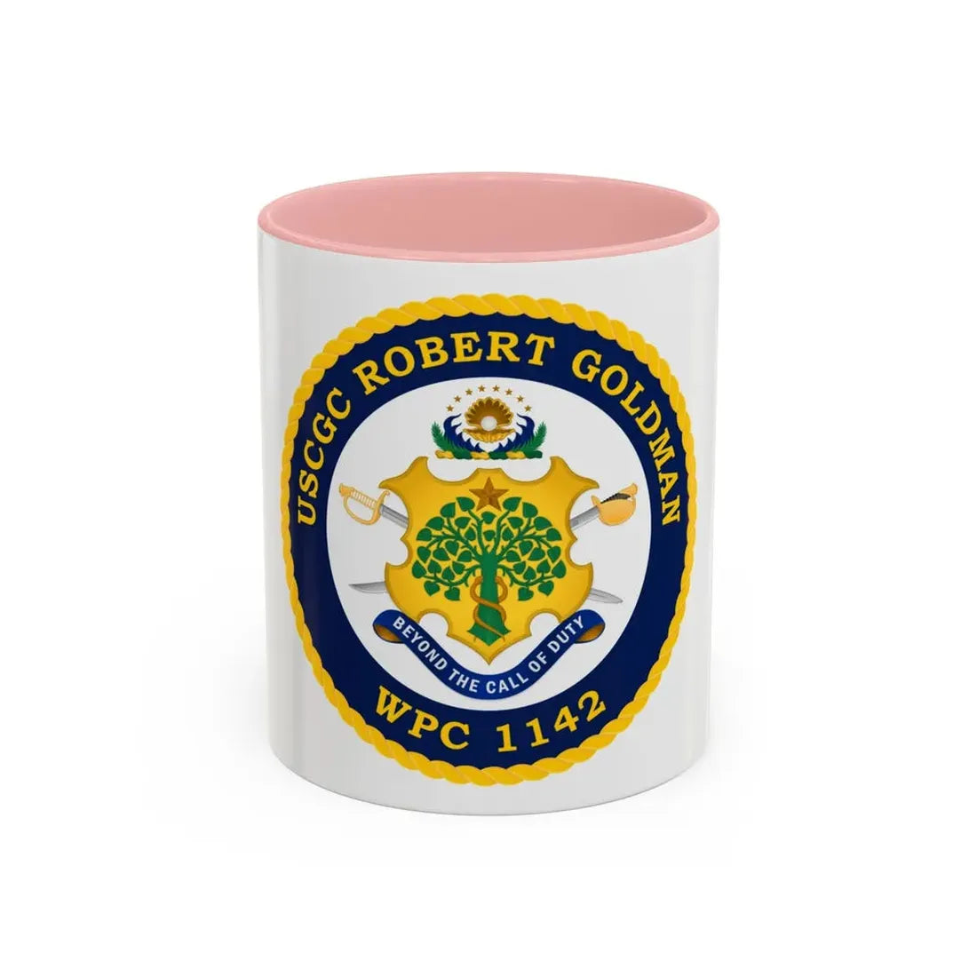 USCGC Robert Goldman WPC 1142 (U.S. Coast Guard) Accent Coffee Mug 11oz Pink - Go Mug Yourself