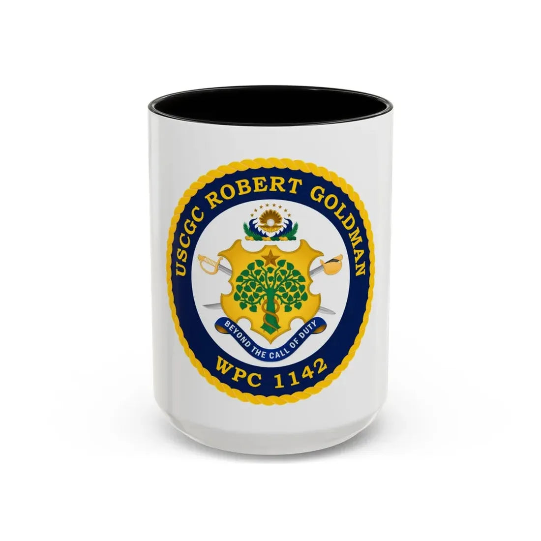 USCGC Robert Goldman WPC 1142 (U.S. Coast Guard) Accent Coffee Mug 15oz Black - Go Mug Yourself