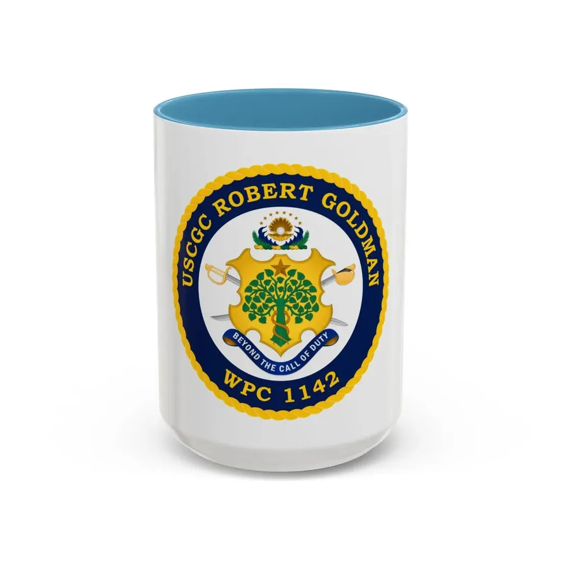 USCGC Robert Goldman WPC 1142 (U.S. Coast Guard) Accent Coffee Mug 15oz Light Blue - Go Mug Yourself