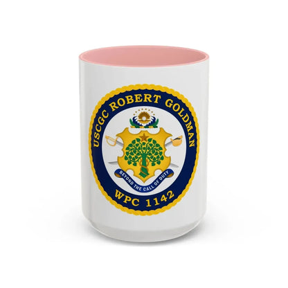 USCGC Robert Goldman WPC 1142 (U.S. Coast Guard) Accent Coffee Mug 15oz Pink - Go Mug Yourself