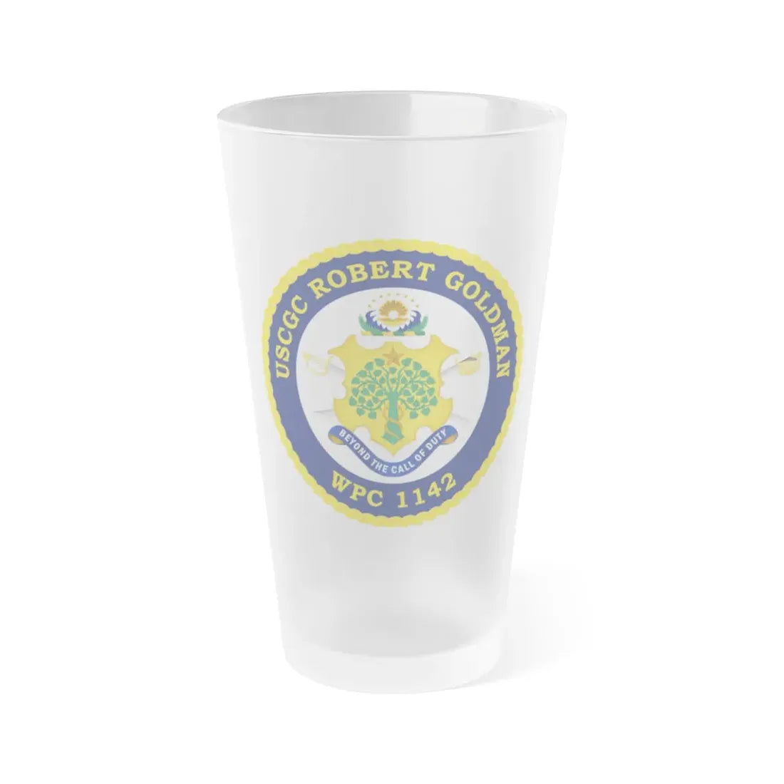 USCGC Robert Goldman WPC 1142 (U.S. Coast Guard) Frosted Pint Glass 16oz Default Title - Go Mug Yourself