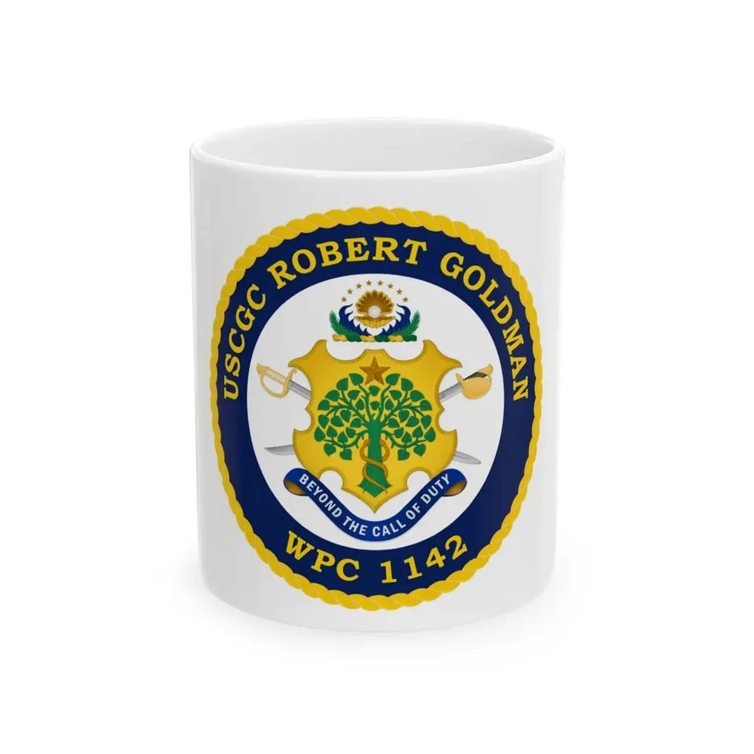 USCGC Robert Goldman WPC 1142 (U.S. Coast Guard) White Coffee Mug 11oz - Go Mug Yourself
