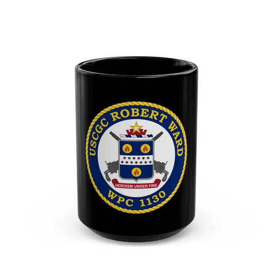 USCGC Robert Ward WPC 1130 (U.S. Coast Guard) Black Coffee Mug-15oz-Go Mug Yourself