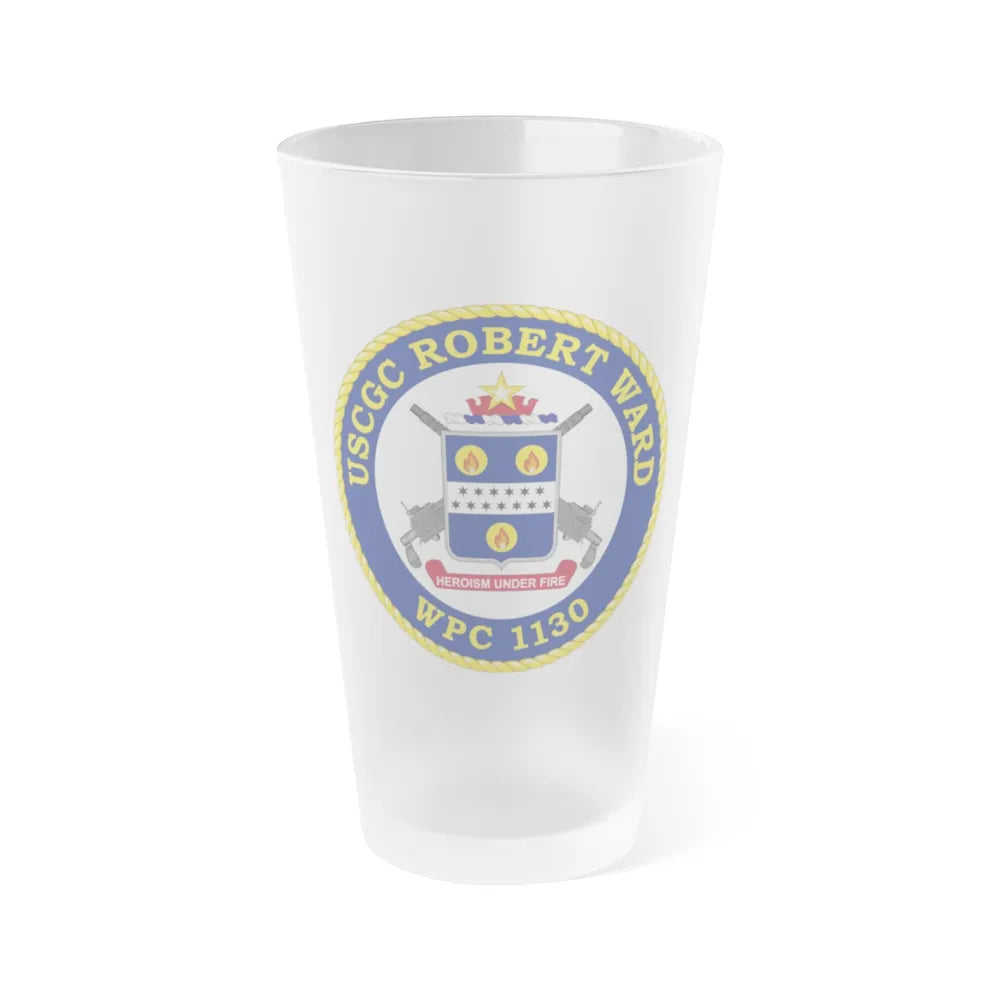 USCGC Robert Ward WPC 1130 (U.S. Coast Guard) Frosted Pint Glass 16oz-Go Mug Yourself